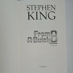 Stephen King From A Buick 8 Hardcover First Edition 2002 Scribner Horror Novel